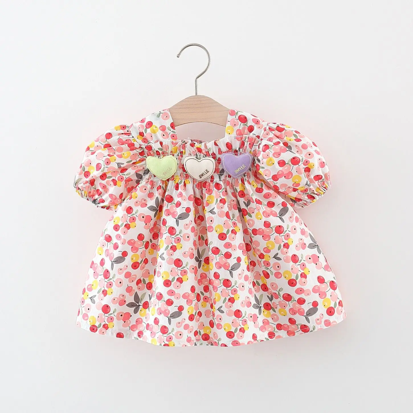 Rotes Jeanskleid Mit Schmetterlingsflügeln Für Mädchen - Niedliches Sommerkleid Mit Spitze