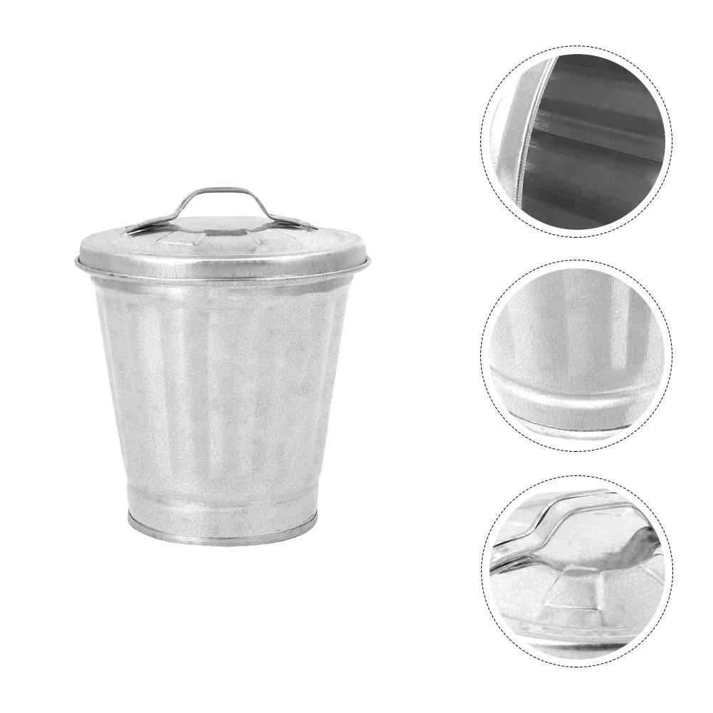 

Desktop Garbage Bin Cute Mini Trash Can Table Storage Jar Flower Pot Pen Holder Wastebasket Trash Can Garbage Holder Flower Pot