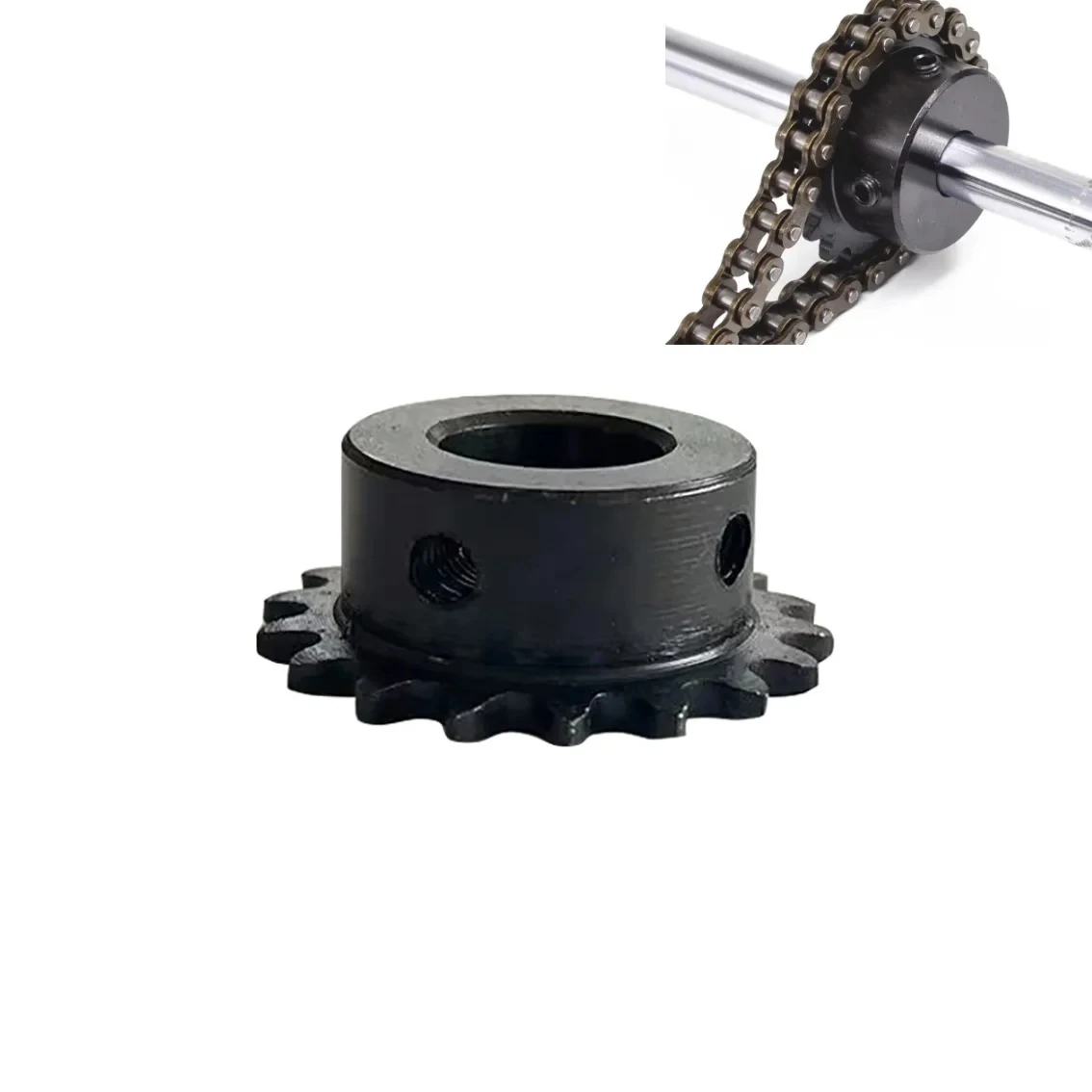 21T-30T Sprocket 04C Chain Gear Bore 8mm-16mm Industrial Sprocket Wheel Motor Chain Drive Sprocket Tooth Pitch 6.35mm 45# Steel