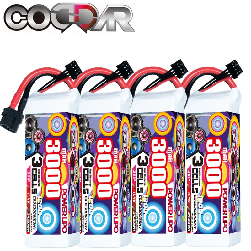 

CODDAR 3S 11.4V 120C 3000mAh Long Battery Life With EC5/XT60/T/TRX/XT90 Plug For Lightweight FPV Drone Lithium Battery LIHV