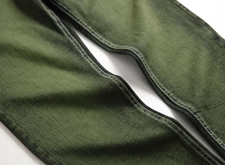 Jeans Denim Men New Green Stretch Plus Size Casual Straight Fashion Brand Classic High Quality Pants 6