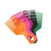 1 Piece Wide Teeth Brush Pick Comb Fork Hairbrush Insert Hair Pick Comb Plastic Gear Comb For Curly Afro Hair Styling Tools 5