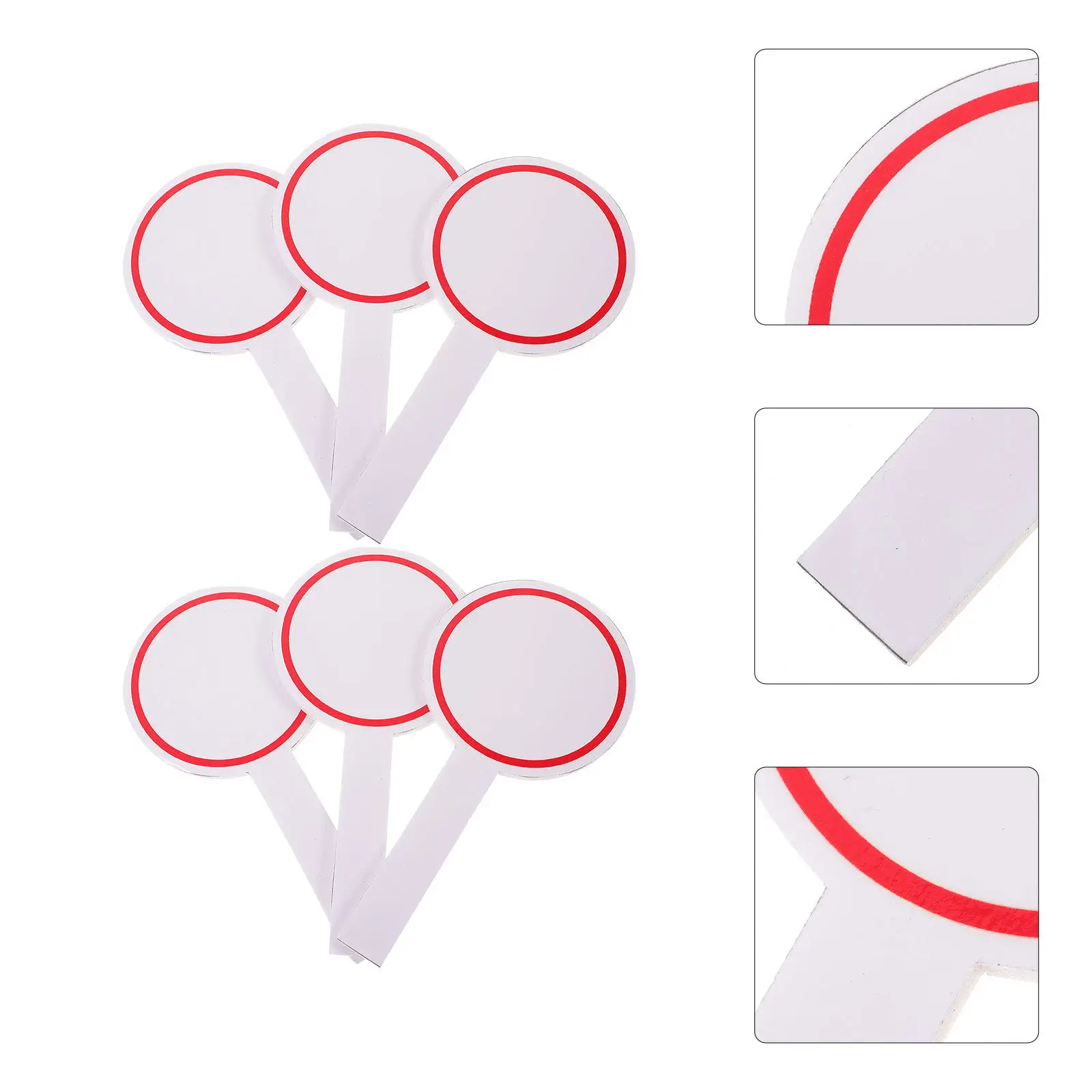 6Pcs 휴대용 폼 화이트보드 단면 건식 지우개 패들 스코어링 보드 경매 투표 심사위원 게임용 미니 화이트보드