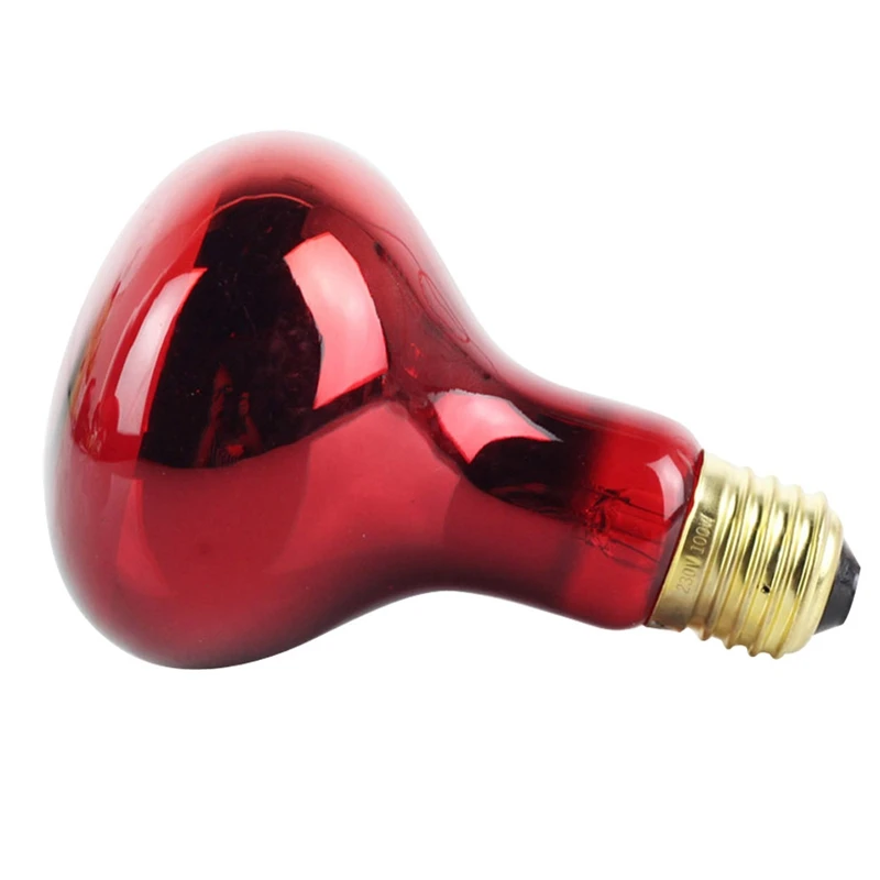 100W 2 Pack Infrared Heat Lamp Bulb Red Light Heat Bulbs For Pet Lizards Bearded Dragons Chameleons Snakes Reptiles & Amphibians