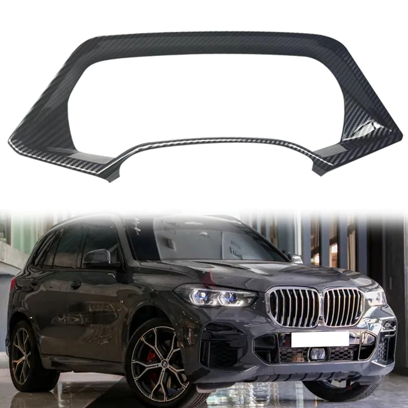 Per-Bmw X5 G05 2022 Car Carbon Fiber Interior Dashboard Meter Display Frame Cover Trim