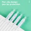 Deli 12pcs Retractable Gel Pens 0.5mm Black Ink Click Pen with Pen Clip Smooth Writing School Pens Push-button Writing Pens 4