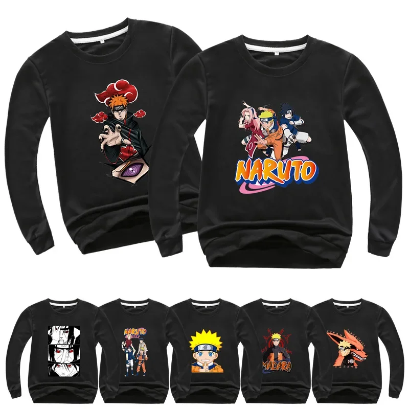 

Naruto Children's Clothing Round Neck Sweatshirt Children's Long-sleeved Autumn and Winter Base Japanese Comic Character Print