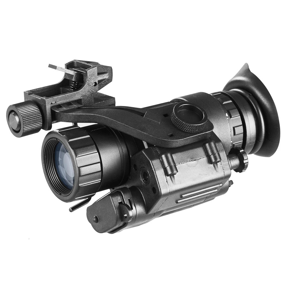 

PVS14 Helmet Night Vision Monocular with 200m Range, Infrared Hunting NV Goggles, Scope Mount, Night Vision Sights