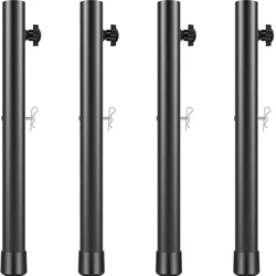 Set of 4 Heavy Duty Steel Adjustable Table Leg Extenders (4pcs 44cm)