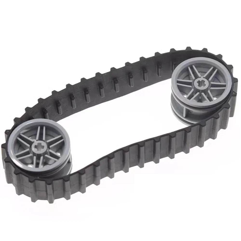 Ketten- und Rollenpaket MOC Large Track Tank Crawler Wheels Tire 53992 13972 56145, kompatibel mit Legoeds-Bausteinen – Detail 5