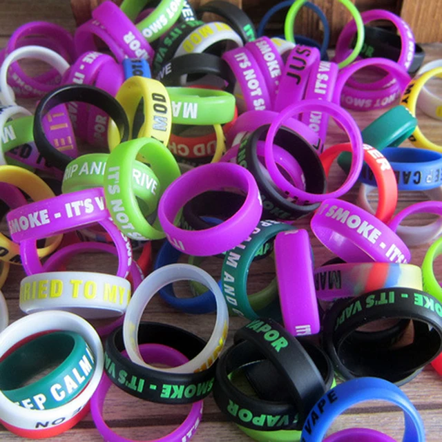 Anti Csúszós Sávok Szilikon Gyűrű A Vape-Hez Szkennelés Elleni Dekoratív Gyűrűk 10Db/Készlethez