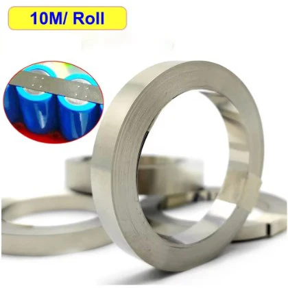 Battery welders 1 Roll 10m 18650 Li-ion Battery Nickel Sheet Plate Nickel Plated Steel Belt Strip Connector Spot Welding Machine