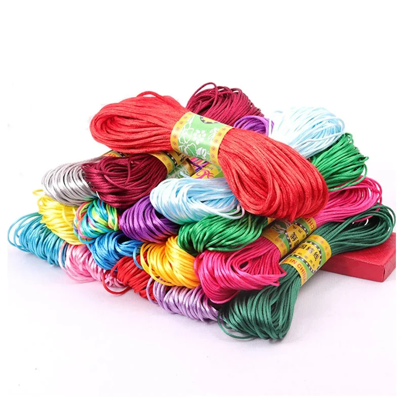 20 M Rattail String Satin Cord Nylon Trim Cord Necklace Beading Craft DIY Jewelry Making Silk Thread Silk Bracelet String satin cord