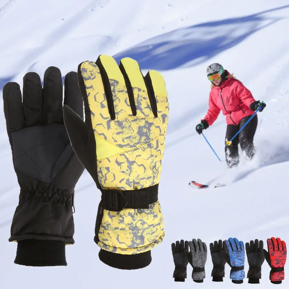 

Waterproof Full Finger Ski Gloves Snowboard Gloves Thickened Cozy Warm Hand Guards Cotton Riding Motorcycle Cycling Gloves