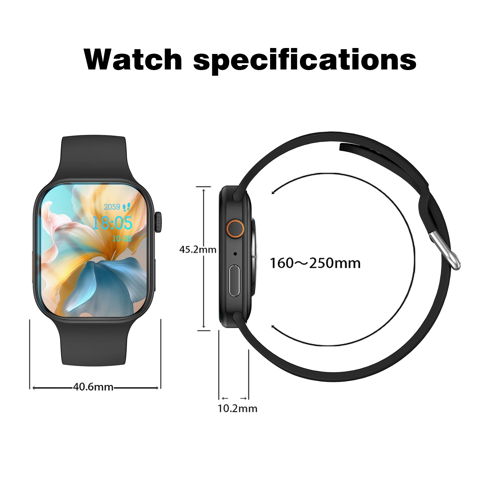 2.02 Inch HD Smartwatch, 1 Count Fashionable Smartwatch with BT Calling & Check Weather, Sports Tracking Smartwatch for Android 6