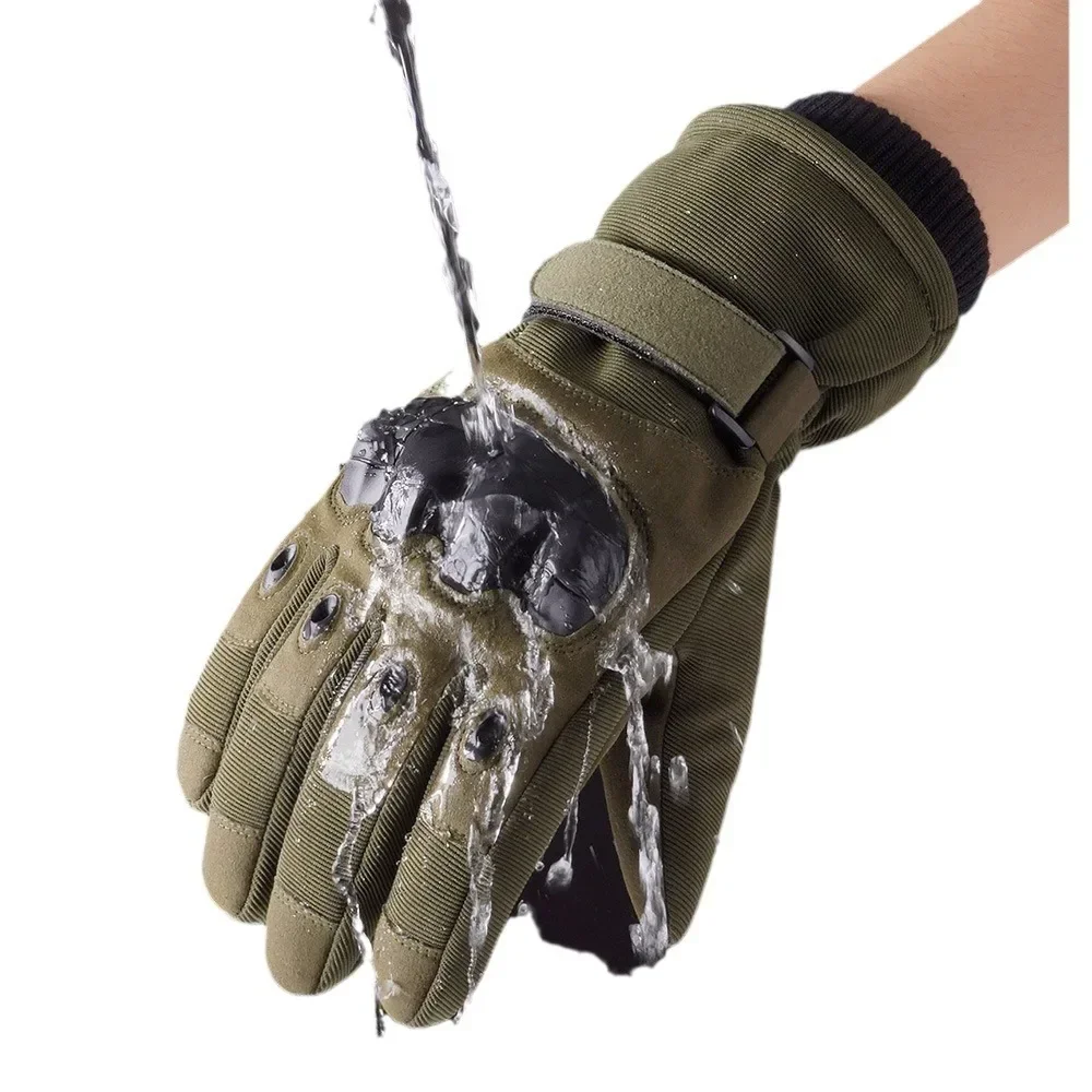 Winter Warm Thick Skiing Full Finger Gloves Touchscreen Outdoor Hunting Protection Mountaineering Gloves for Ski Motorcycle Bike 6