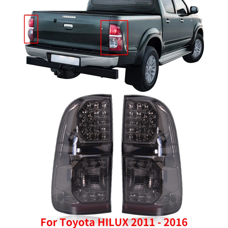 

Kamshing L & R для Toyota HILUX KUN26 2011 - 2016 светодиодный Копченый черный сзади светильник хвост светильник задний фонарь светильник s задние габаритные огни 815510K160