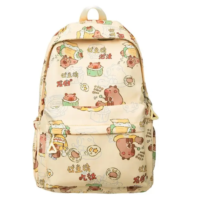 Zaino Capibara Kawaii Per Scuola - Grande Capacit&agrave;, Con Astuccio, Regalo Bambini
