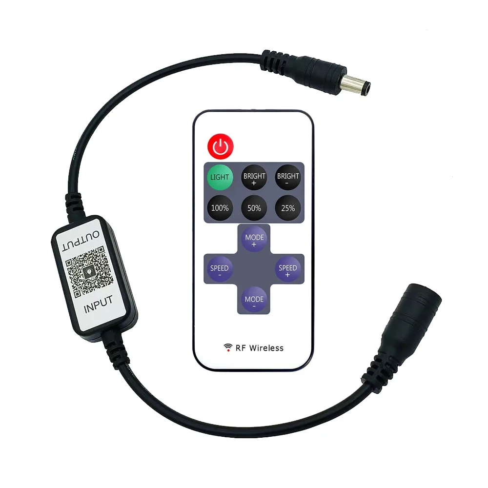 11 Key Mini Bluetooth Monochrome Controller LED Monochrome Light Strip Wireless Bluetooth Dimming Controller DC5-24V