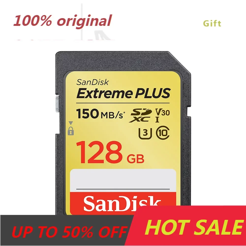 SanDisk Extreme SD-карта SDHC/SDXC, 512 ГБ, 256 ГБ, 128 ГБ, 64 ГБ, 32 ГБ
