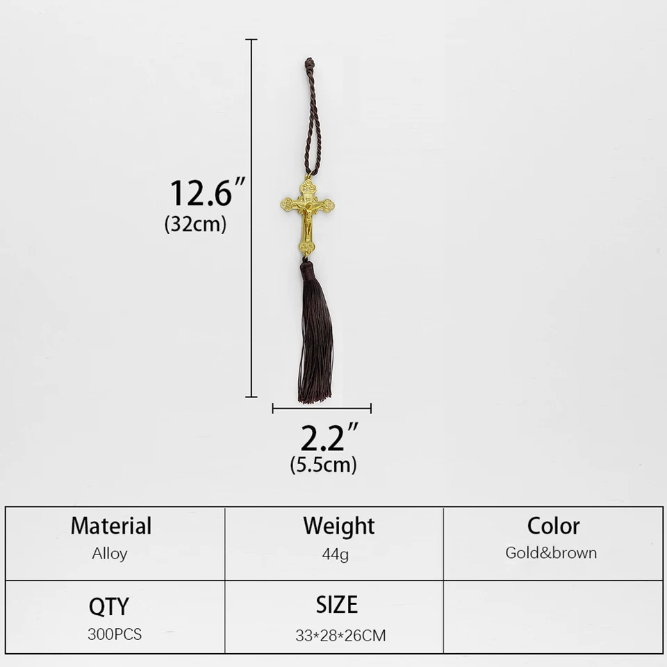 Collier Vintage Avec Croix Orthodoxe Russe Pour Homme - Pendentif Croix