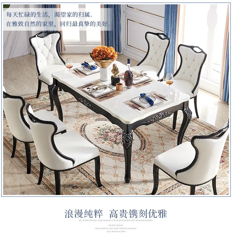 Description Picture 4 of itemModern Hall Dining Room Table Center Side Balcony Nordic Dining Table Chairs Sets Kitchen Islands Mesa Comedor Home Furniture