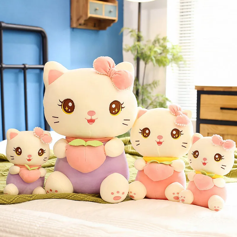 

New Hot Cartoon Hello Cat Stuffed Animals Plush Toys Kawaii KT Cats Peluches Doll Plushie Pillow Toys for Girls Baby Toys Gifts