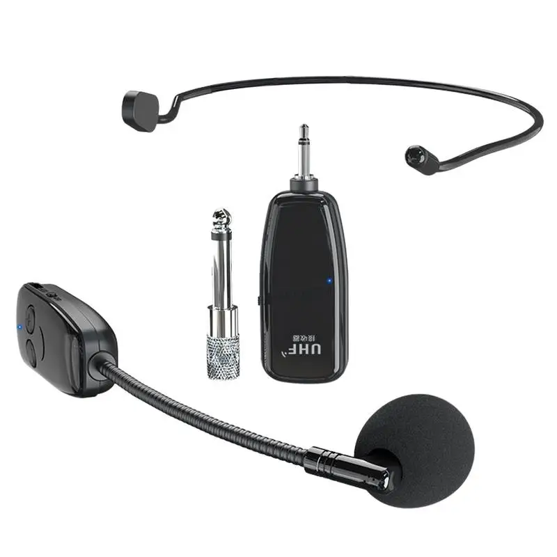

Voice Amplifier Wireless Headset With Microphone Rechargeable UHF Wireless Mic Headset USB Charging Speakers For Teachers Tour