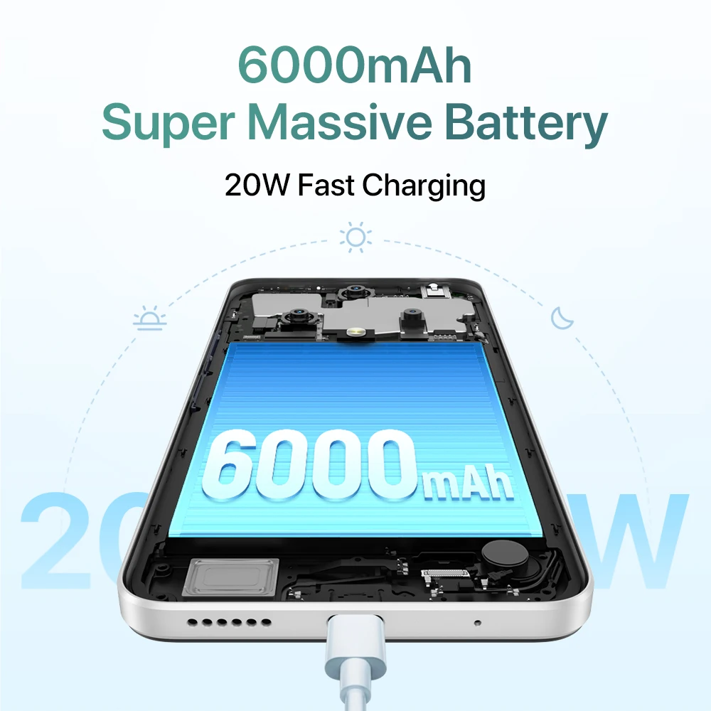 [World Premiere]UMIDIGI G100A Android 14 Octa core 6.9" 120Hz HD+ 13MP 4GB 128GB 6000mAh Battery BT5.2 GPS FM Dual SIM Cellphone 4