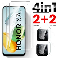 Enhanced Protection Set: 6-in-1 Tempered Glass and Camera Lens Screen Protectors for Honor X7c 5G (4In1 2Front 2Lens)