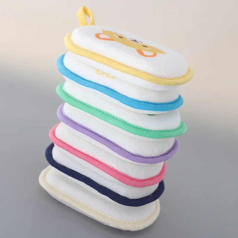 Cute Kawaii Cartoon Baby Bath Sponge Brushes Kids Children Toddlers Newborns Cleaning Brush Towel Inirritative Foam Shower