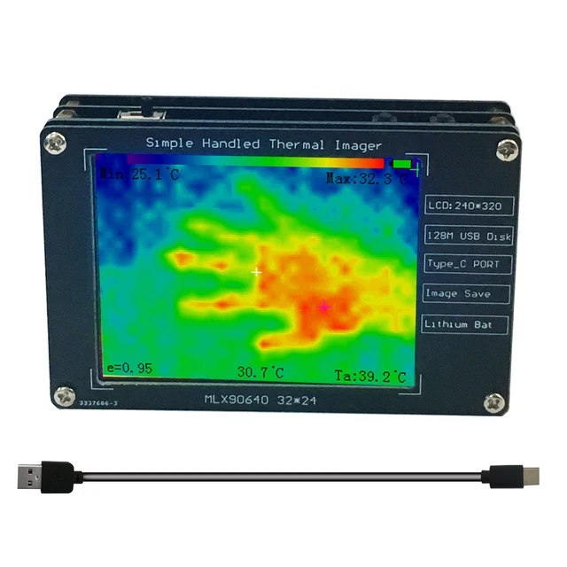 Termocamera Compatta A Infrarossi - Risoluzione 240x320, Schermo 2", Per Rilevazione Temperatura - Foto 10