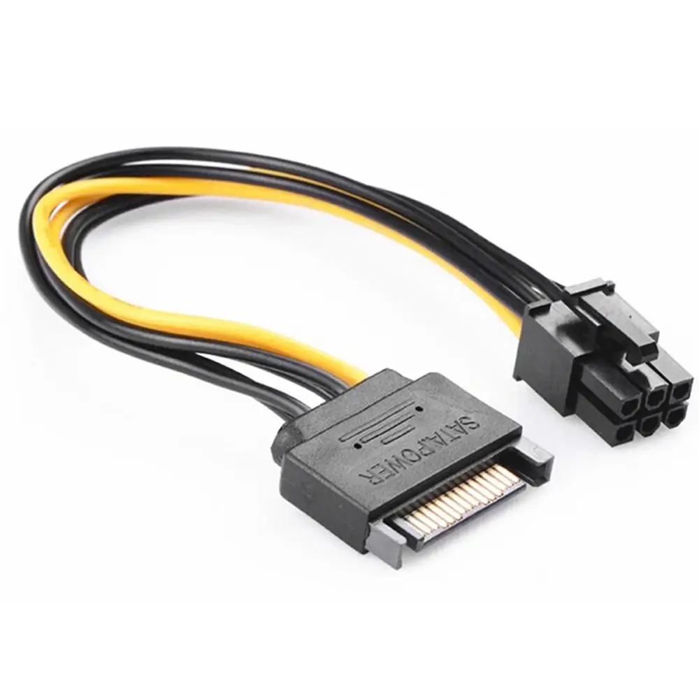 

Cable 15 Pin SATA To 6 Pin PCI Express SATA Adapter Cable Graphics Card Power Cord SATA Power Cable Video Card Power Cable