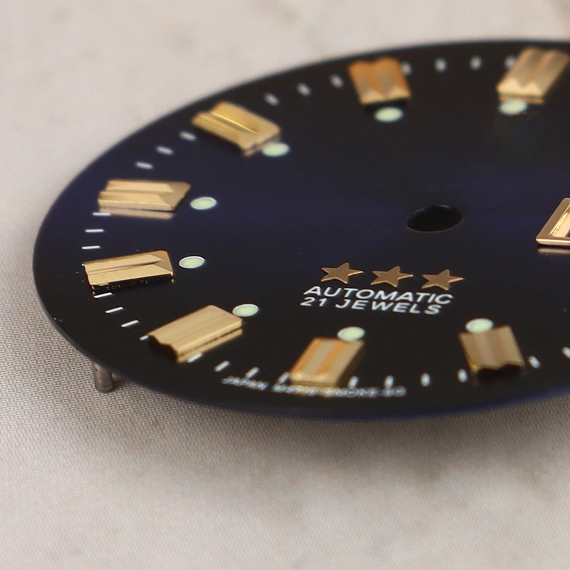 Vintage-Uhrenzifferblatt, DIY-Teile, 3 Sterne, Doppelkalender, wörtliches Herrenuhr-Zubehör für 46941/46943-Uhrwerk – Detail 11
