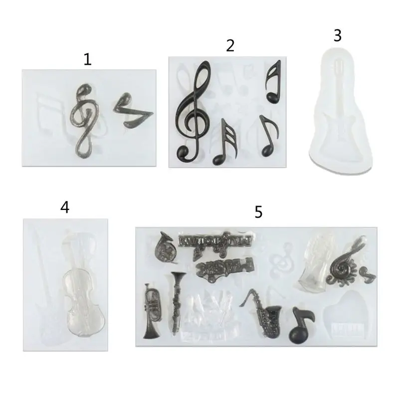

DIY Resin Casting Mold Musical Note Silicone Mold Jewelry Pendant Making Tools