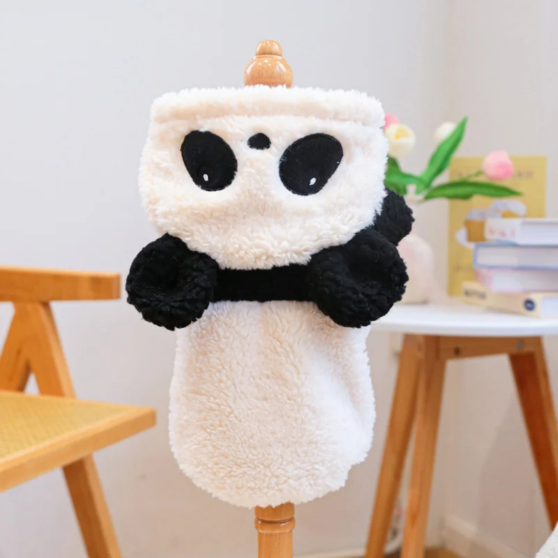 New Pet Clothing Dog And Cat Clothing Autumn And Winter Panda Baby Cute Coat Autumn Winter Thick Black White Panda Baby