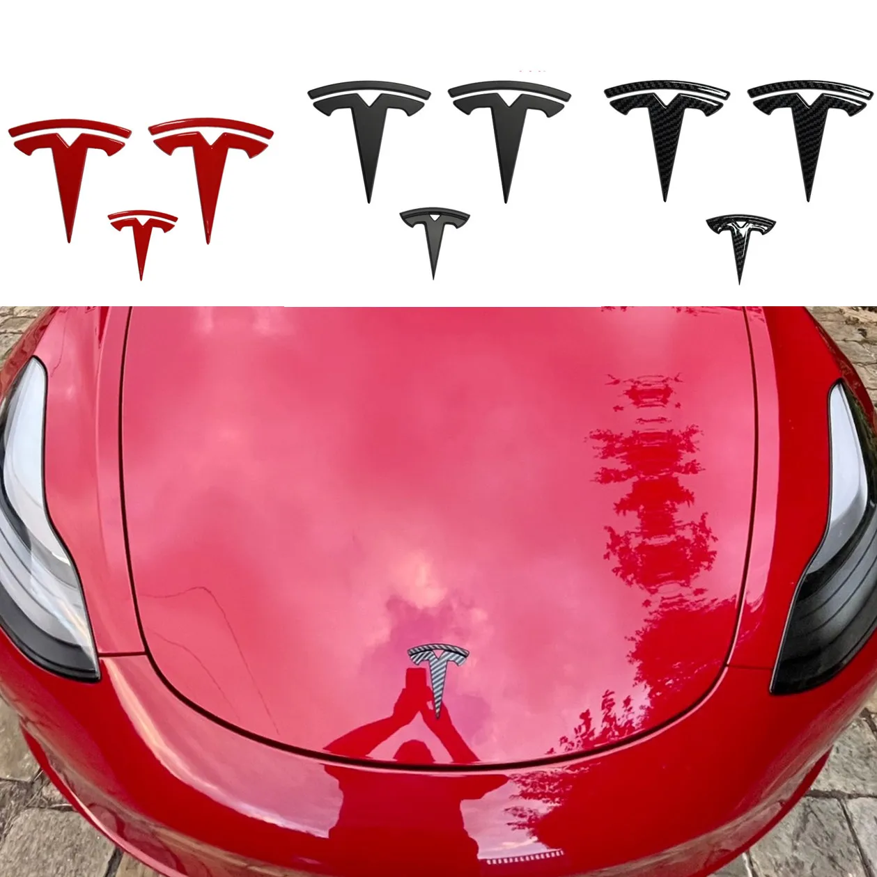3 шт. автомобильные наклейки для руля Tesla Model Y |