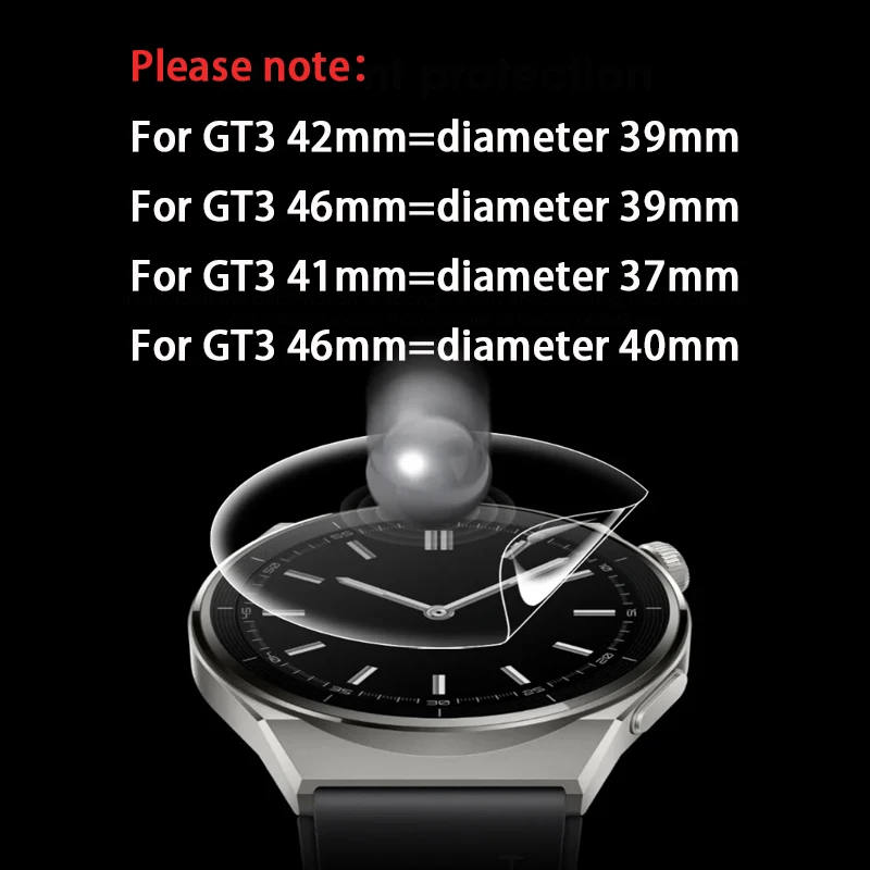 화웨이 시계 GT3 용 소프트 하이드로 겔 필름 화웨이 GT4 41mm 46mm 용 42mm 46mm Smartwatch 안티 스크래치 화면 보호기 유리가 아님
