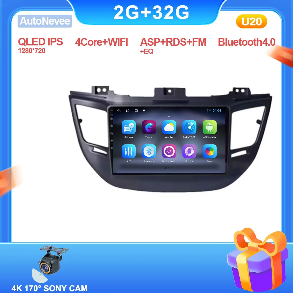 Radio para coche Android para HYUNDAI TUCSON IX35 3 2015 2016 2017 2018 Multimedia para automóvil 5G DVD Wifi Receptor estéreo Cámara para vehículo