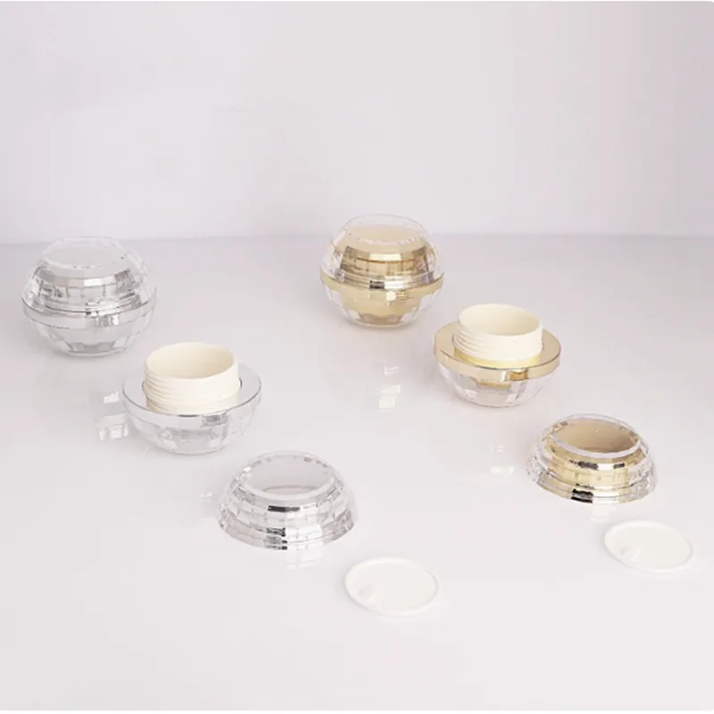 5/15pcs 5g 10g 15g 30g 50g Gold/Silver Cosmetic Jar Plastic Refillable Bottle Cream Jar Portable Cosmetic Make Up Container - Image 2