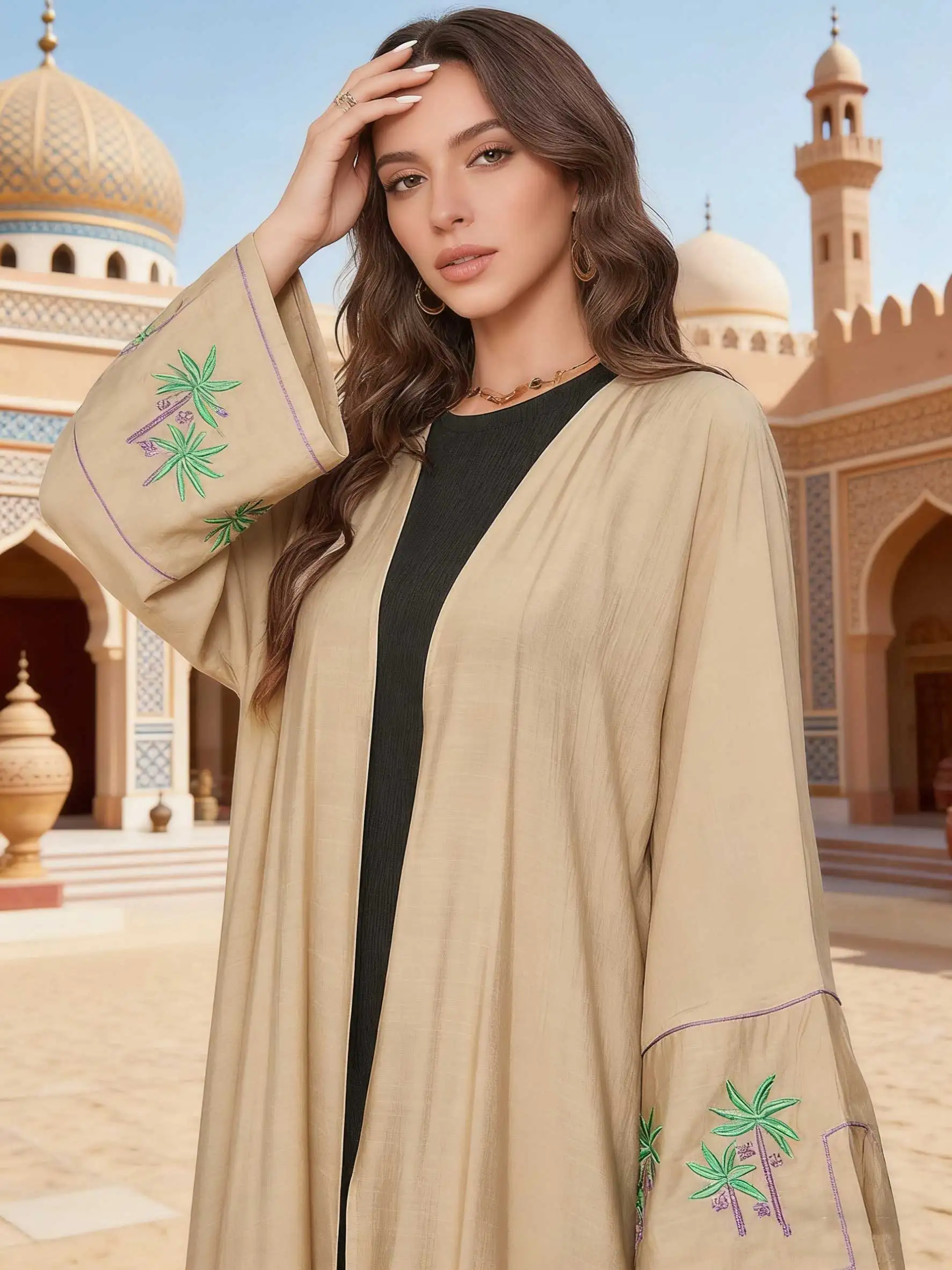 2026 حفلة سهرة رداء سترة عباية فستان طويل التطريز المرأة المسلمة المغربية قفطان جلابية الإسلام دبي خريف شتاء 2023