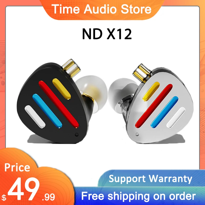 

Новые флагманские динамические наушники ND X12 IEMS 10 мм + 5BA HIFI наушники-вкладыши гибридные наушники регулируемые со съемным кабелем