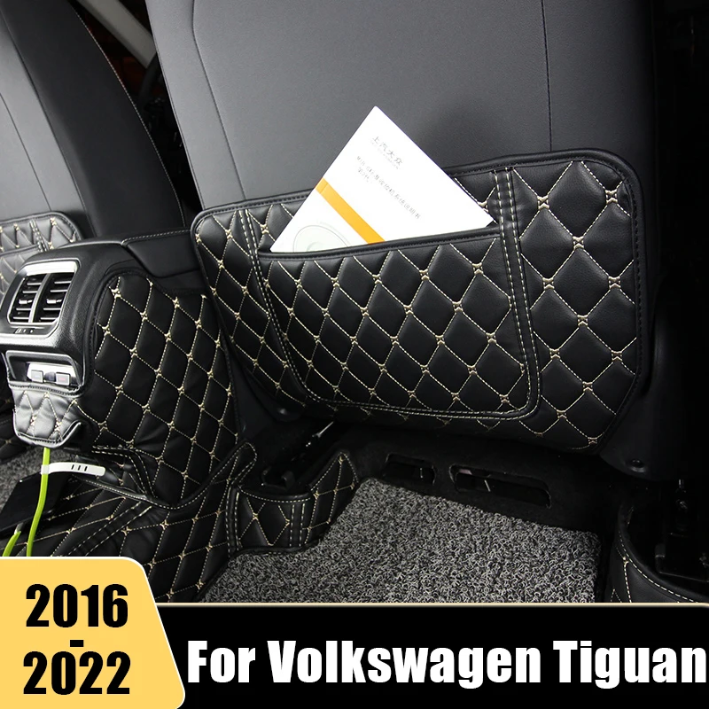 

Leather Car Seat Backrest Anti-kick Pad For Volkswagen Tiguan MK2 2016 2017 2018 2019 2020 2021 2022 Nnti-Dirty Mats Protective