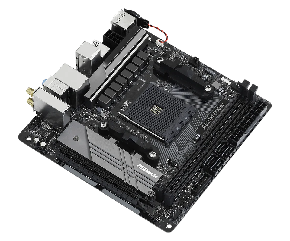 Asrock-mini-itxマザーボード,a520,A520M-ITX,acソケット,am4