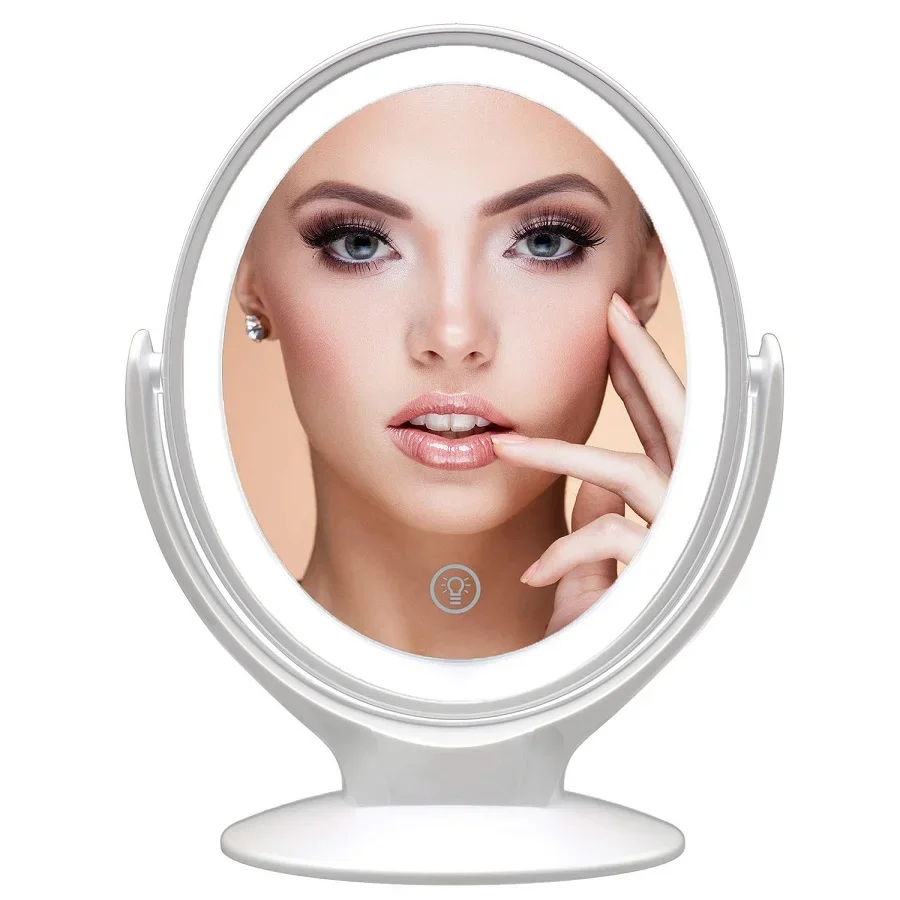 Makeup Mirror Magnifying Mirror Double-Sided 1X/7X LED
