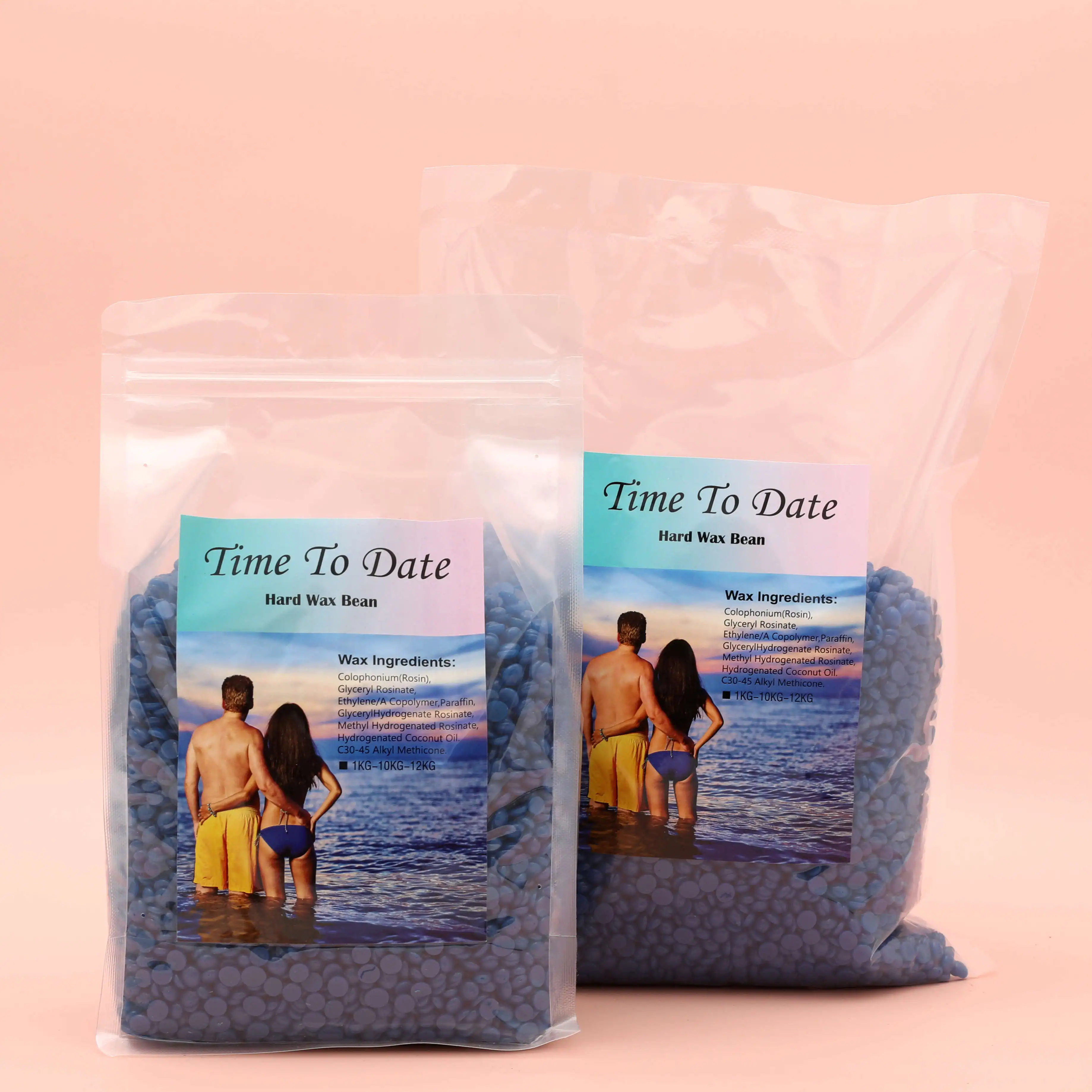 Sensitive skin dry fast waxing rosin hard wax beans azulene blue chamomile painless body face hair removal 1kg 2.2 Lb 2.2 pound