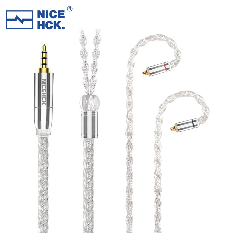 

NiceHCK SilverSE провод 8 нитей 5N посеребренный OCC HIFI наушники заменяет кабель 3,5/2,5/4,4 мм MMCX/0,78 мм 2Pin для эликсира осень