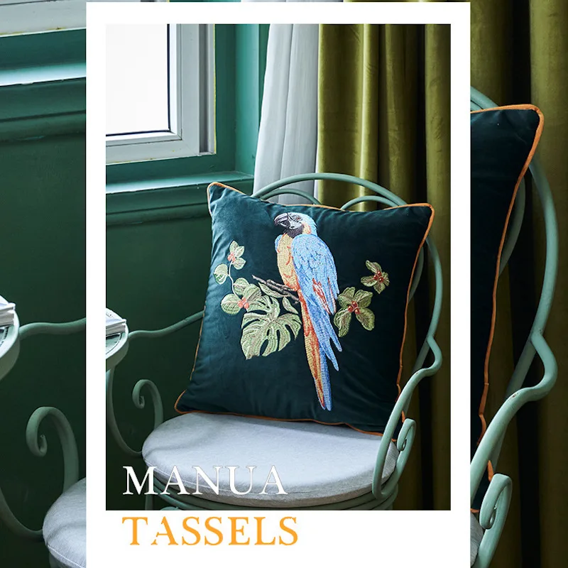 DK Homewares Ethnic Adulti 18 X 18 Pollici Cuscino di Seduta Parrot