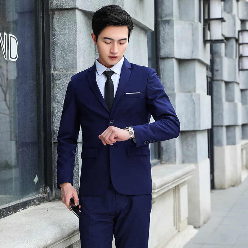 

2023Boutique high-end new smart slim gentleman fashion jacket business British formal dress Korean version of men's jacket