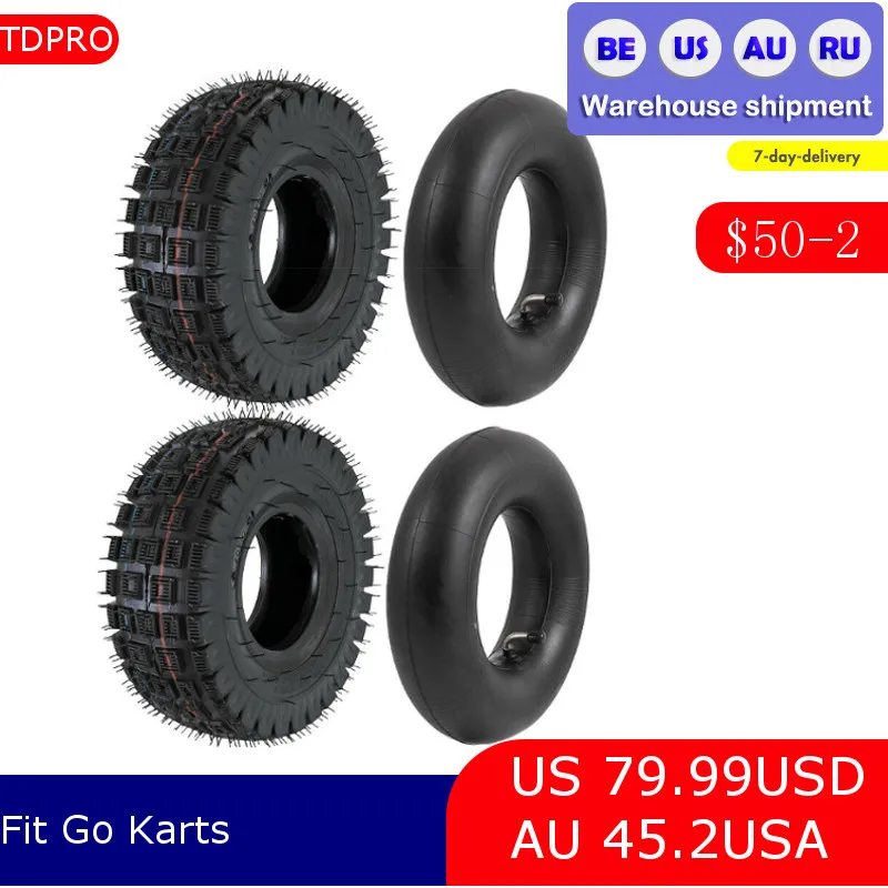 

2PCS 3.00-4/260X85 Tyre + Inner Tube Wheelchair Scooter ATV Tires Wear-resistant